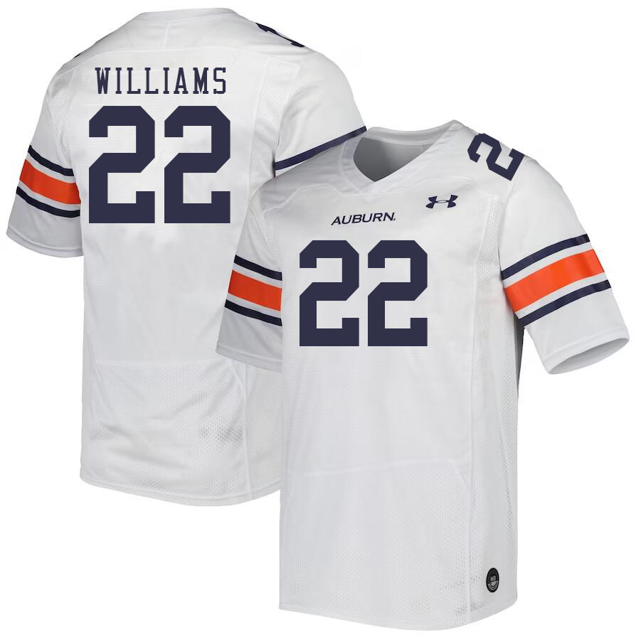 Men #22 Brenton Williams Auburn Tigers College Football Jerseys Stitched-White